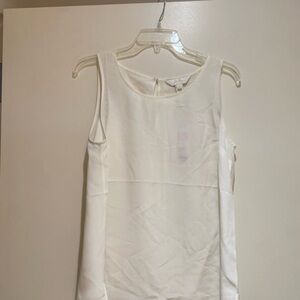 Lilly Pulitzer Cream Sleeveless Silk Tank Top